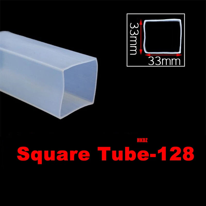 Square Silicone Rubber Hollow Tube Pipe Protector Seal Strips Width 2.5mm~108mm