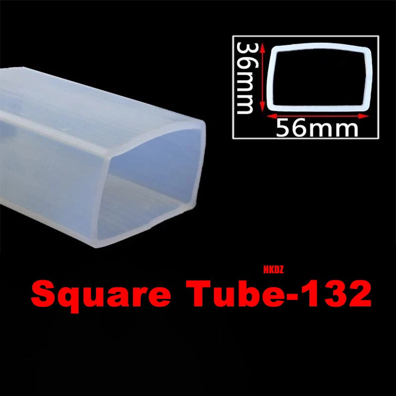 Square Silicone Rubber Hollow Tube Pipe Protector Seal Strips Width 2.5mm~108mm