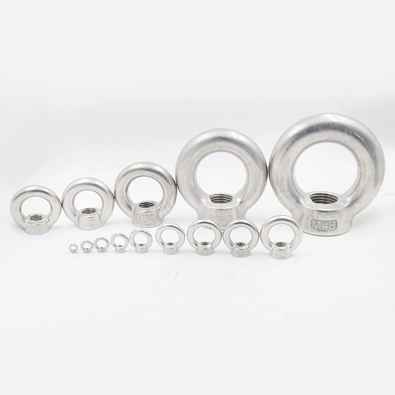 M3 - M30 Lifting Eye Bolt & Nut Set — 304 Stainless Steel Heavy Duty Ring Hooks - HomeDIYer