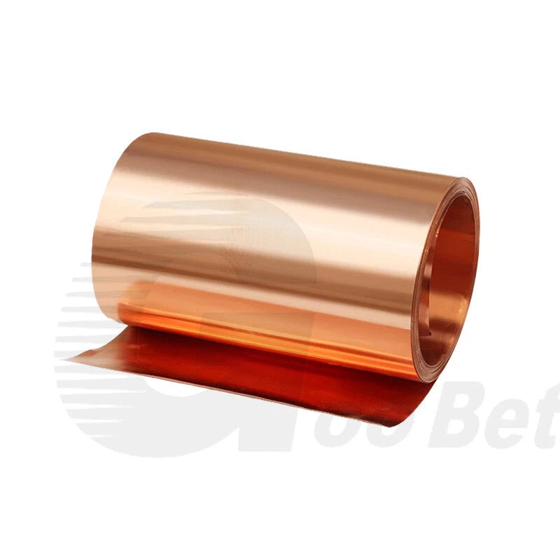 99.9% Pure Copper T2 Cu Metal Sheet Foil Plate Strip Band Thick 0.1mm-0.15mm