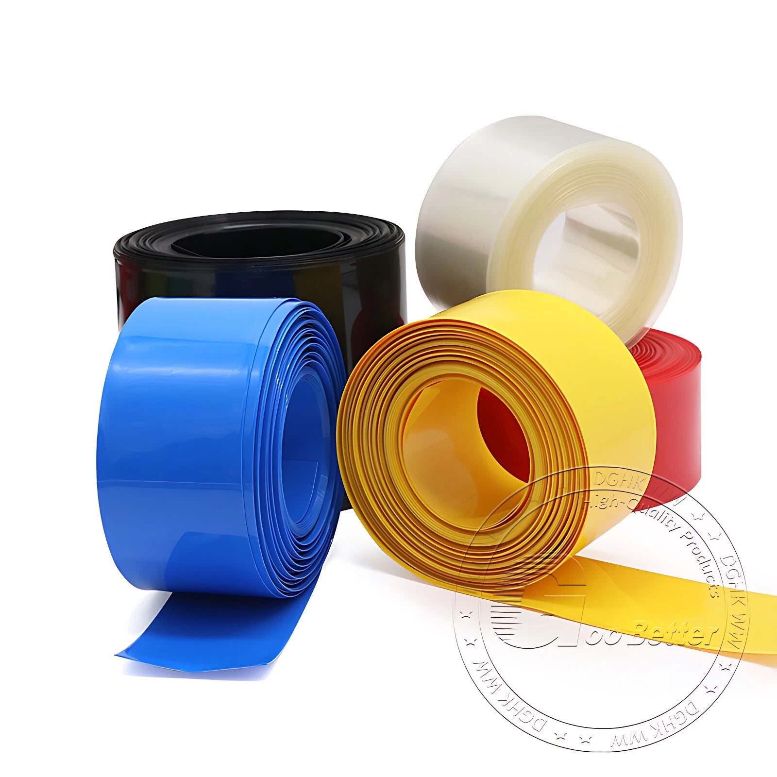 PVC Heat Shrink Tubing for Battery Packs — 7mm to 242mm, 10 Colors
