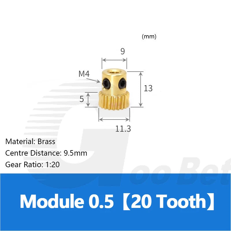 Mod 0.5 Worm Gear Wheel Brass 20-60 Tooth Worm Shaft Steel C45-Stainless Steel