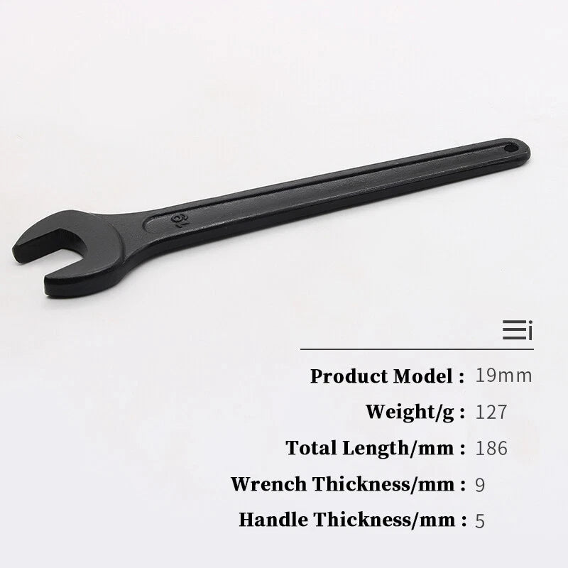 Black Heavy Duty Single Head Open End Wrenches Repair Spanner Workshop 14mm-50mm
