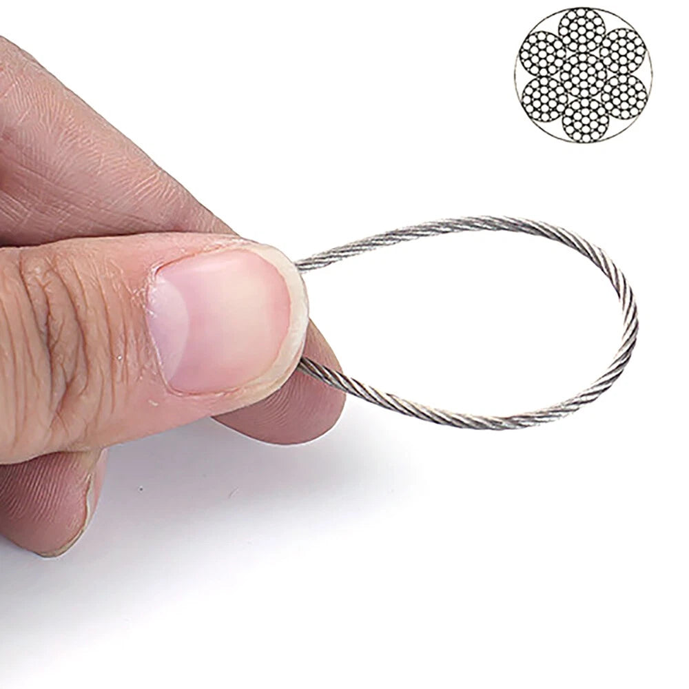 1mm-20mm Stainless Steel Wire Rope Lifting Metal Cable 2/3/4/5/6/8/10/12/14/16mm