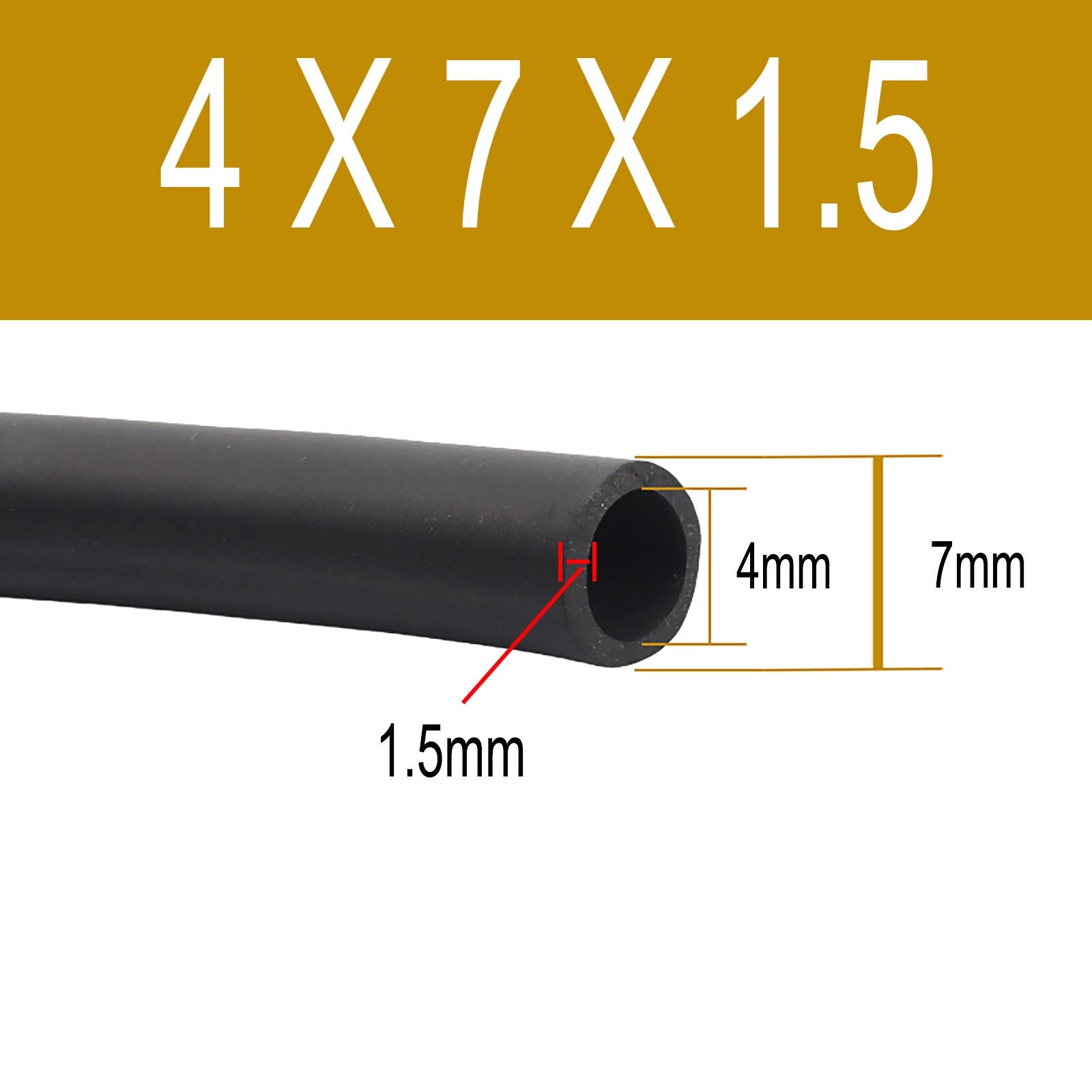 FKM Rubber Reinforced Fuel Hose Unleaded Petrol Diesel Oil Line Fuel Pipe 2~38mm