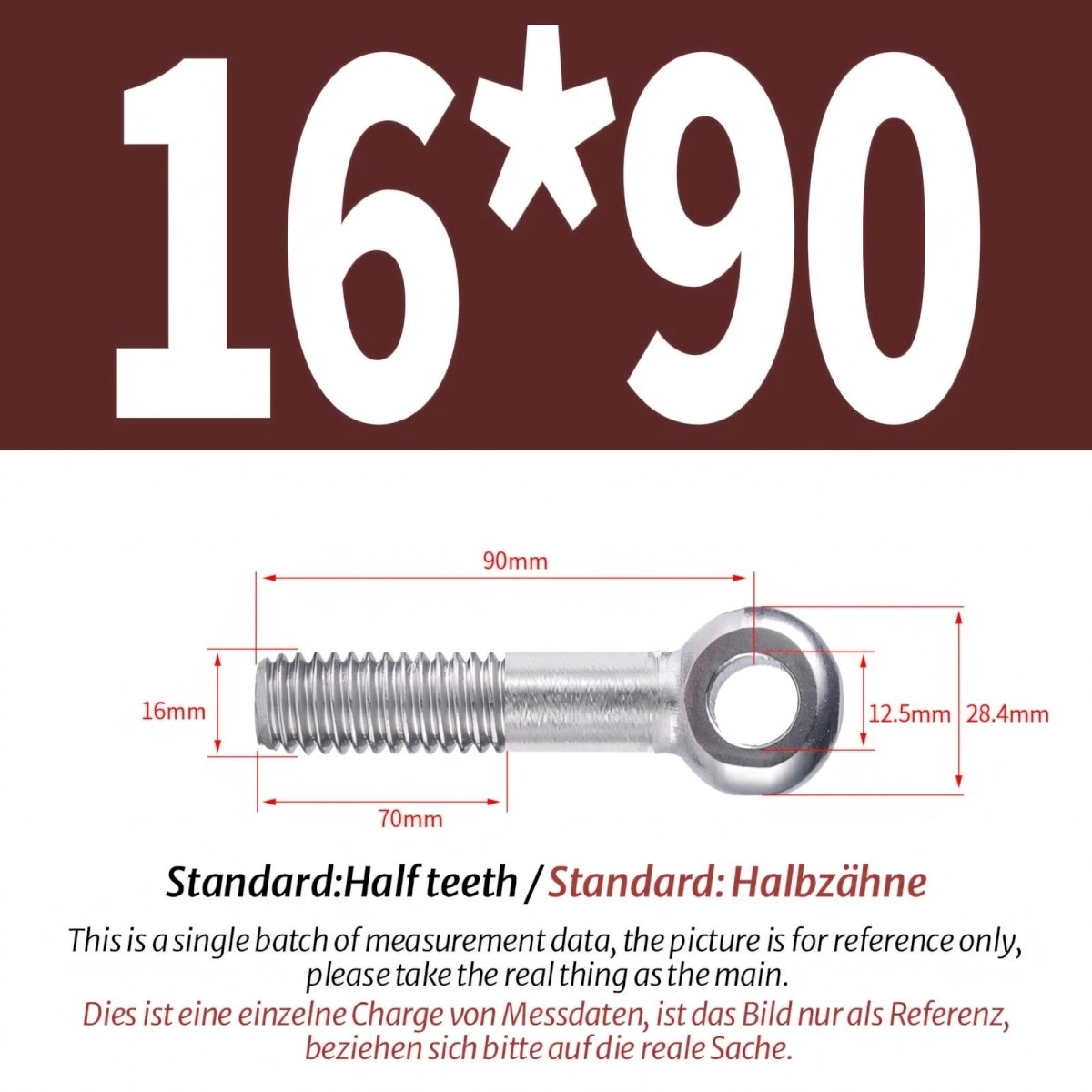 M16 M18 Stainless Steel A2 Eye Bolts – Threaded Ring for Catenary Wire & Hanging - HomeDIYer