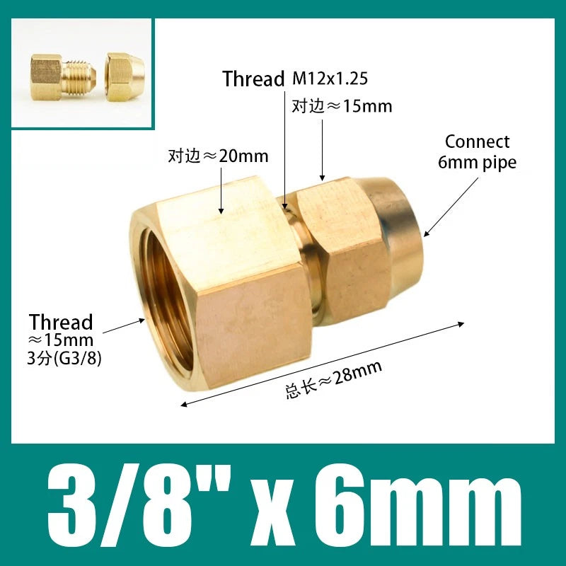 Brass Compression Straight Coupling Connector – Flared Fittings for Copper Pipe