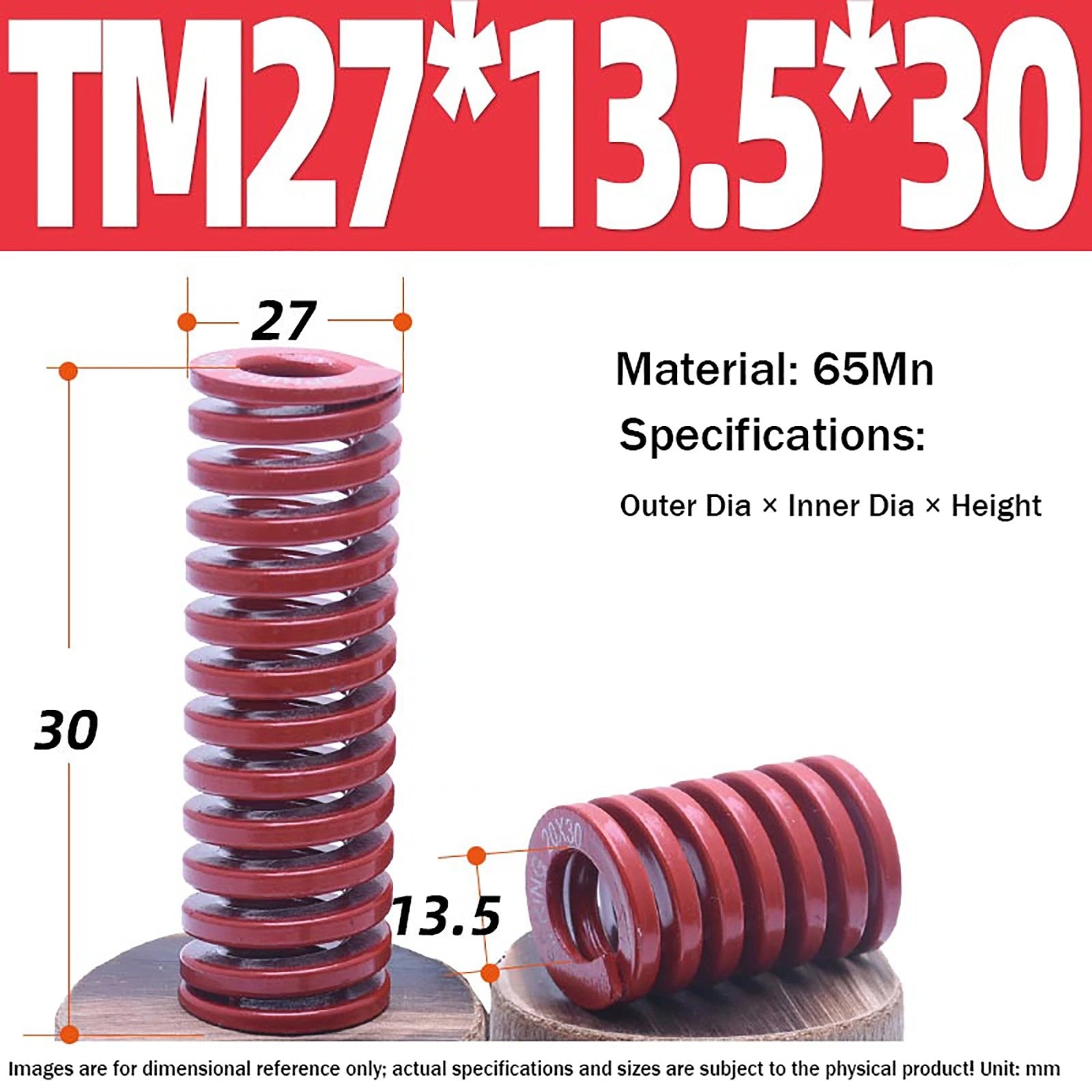 Heavy Load Duty Compression Die Spring, 8mm-50mm Diameter & Up To 400mm Long JIS