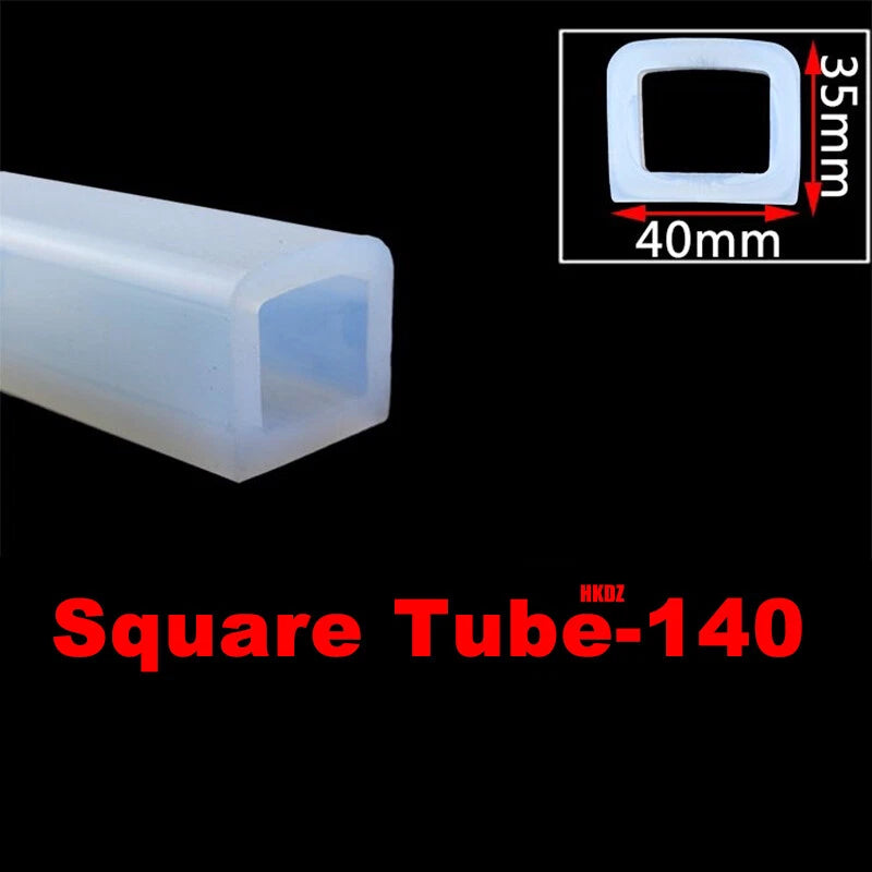Square Silicone Rubber Hollow Tube Pipe Protector Seal Strips Width 2.5mm~108mm