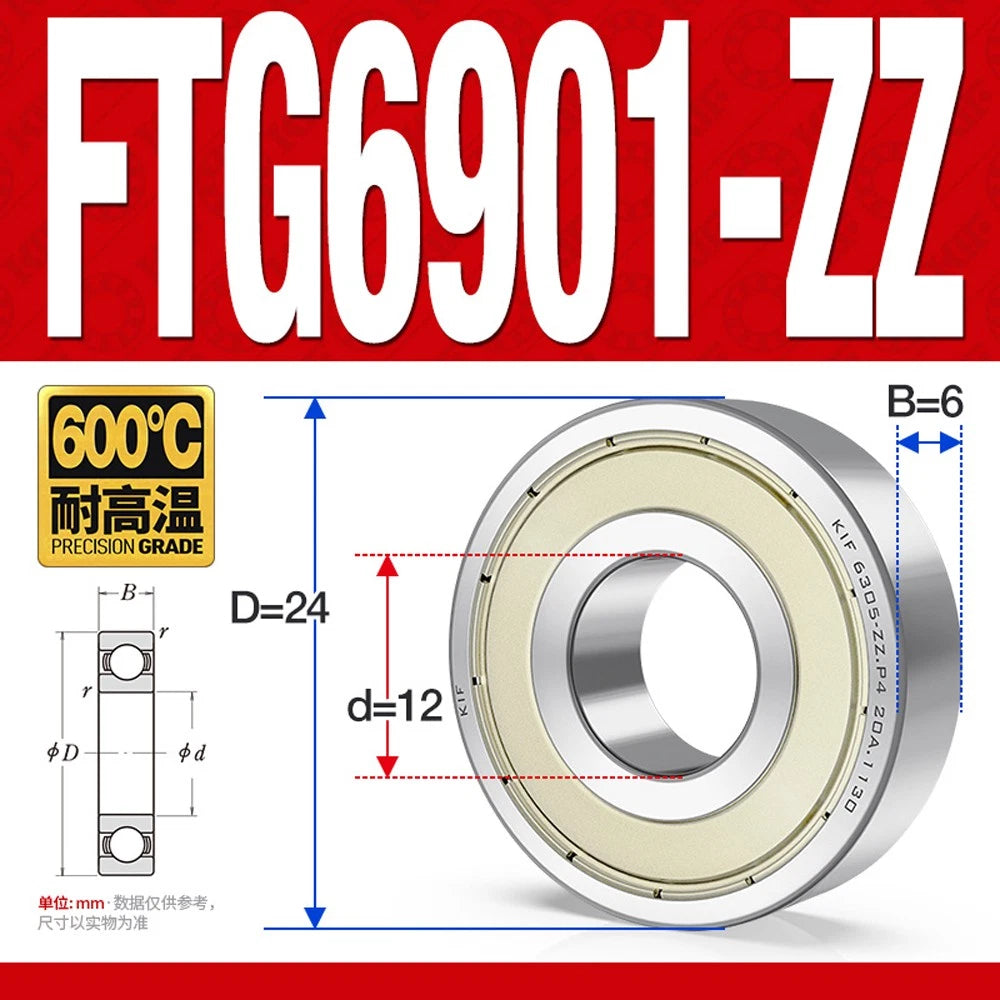 Deep Groove Ball Bearing Bearings Inner-Ø 10/12/15/17/20/25/30/35mm Various Size