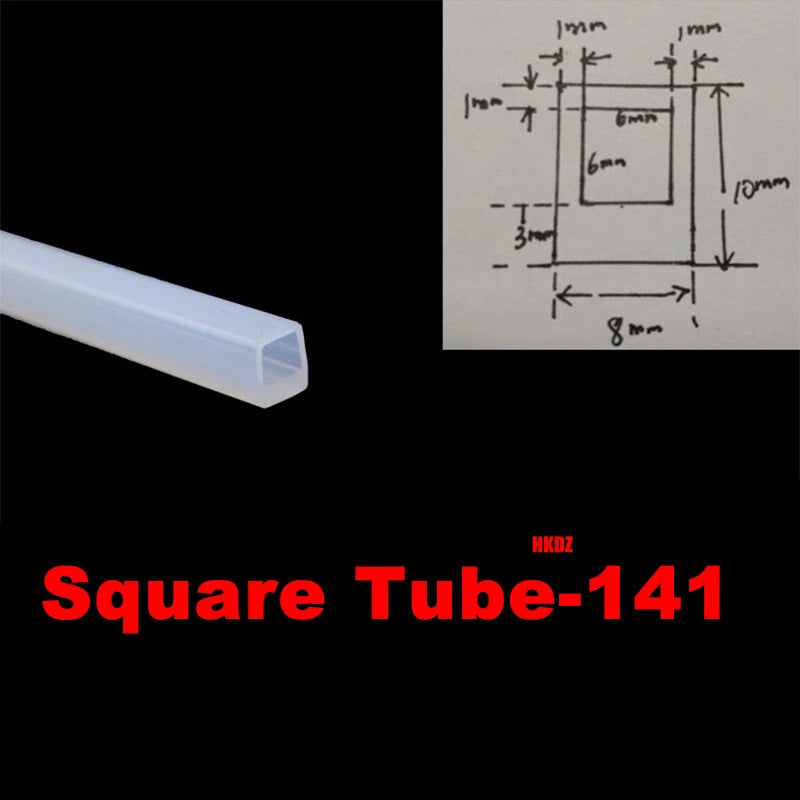 Square Silicone Rubber Hollow Tube Pipe Protector Seal Strips Width 2.5mm~108mm
