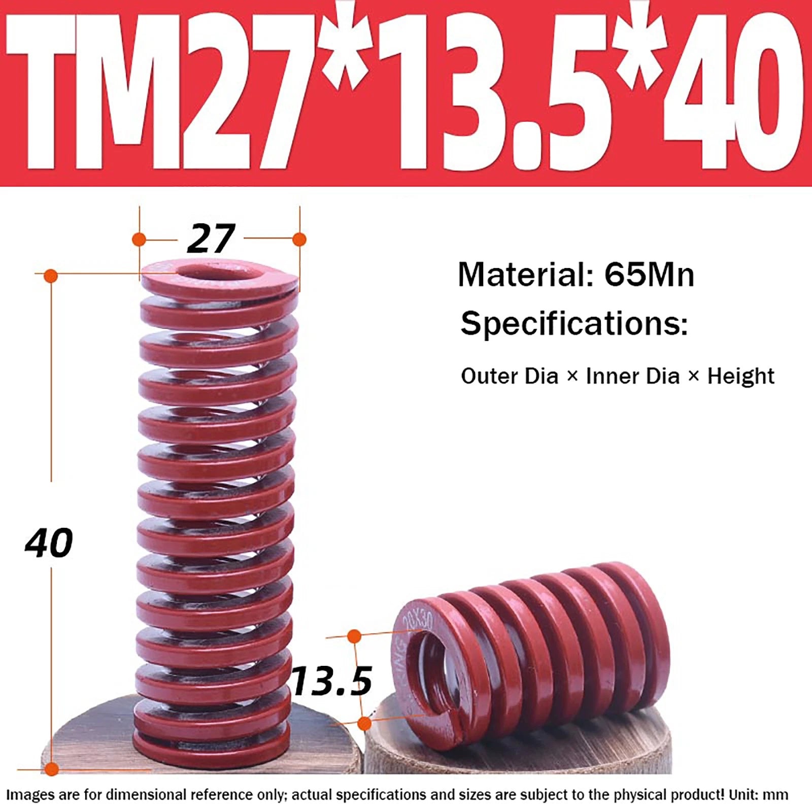 Heavy Load Duty Compression Die Spring, 8mm-50mm Diameter & Up To 400mm Long JIS