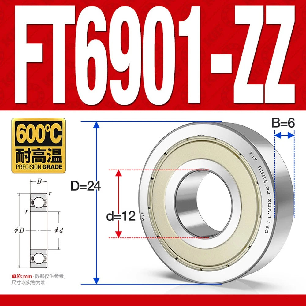 Deep Groove Ball Bearing Bearings Inner-Ø 10/12/15/17/20/25/30/35mm Various Size