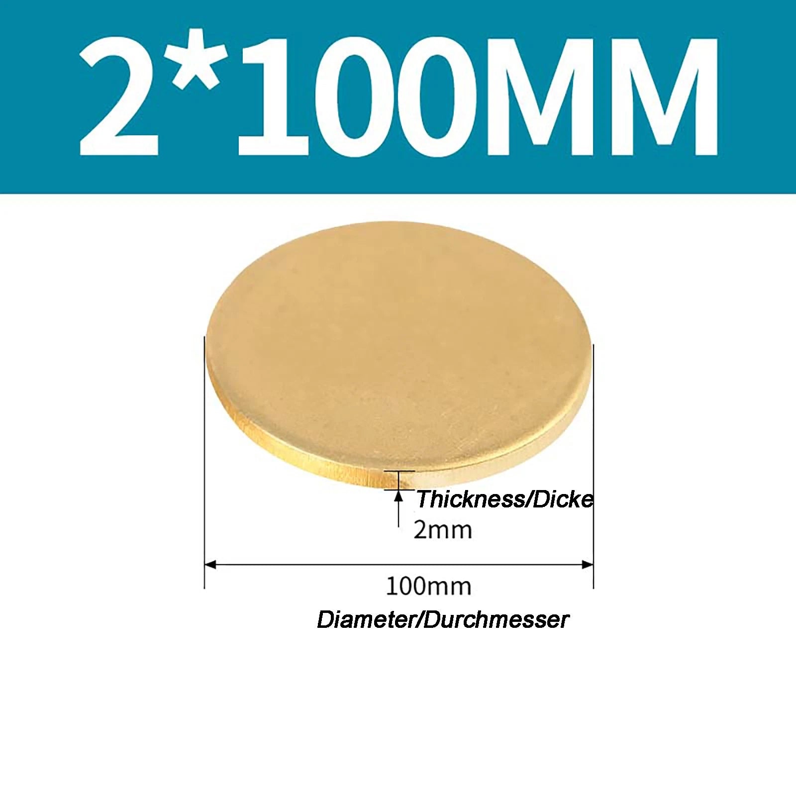 Solid Brass Discs Blanks Metal Round Sheets Thick 0.3mm - 6mm Dia 10mm - 180mm