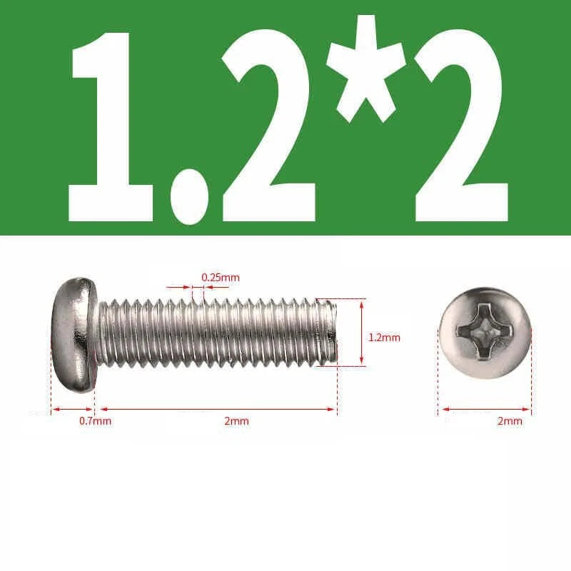 Phillips Pan Head Machine Screws M1.0–M6 | Nickel-Plated