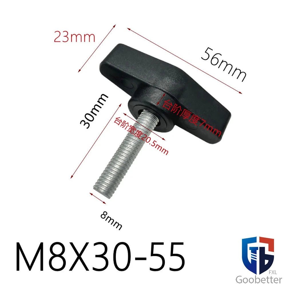 M6 M8 M10 M12 T - Handle Thumb Screws — Wing Knob Clamping Bolts with Flange Nut - HomeDIYer