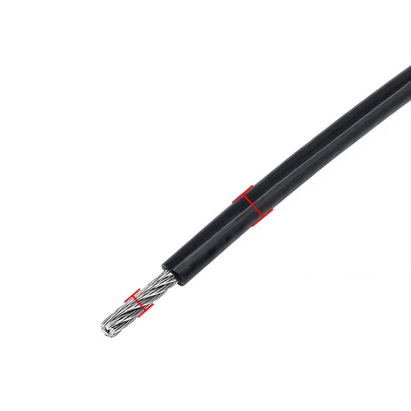 Stainless Steel Wire Rope Metal Cable Rigging 7x7 Pvc Plastic Coated 2,3,4,5,6mm