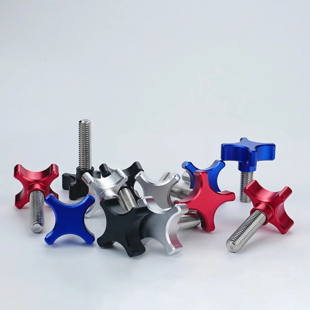 M8 M10 Star Hand Knob Screws Bolt Aluminum Thumb Handle Clamping Machine Bolts