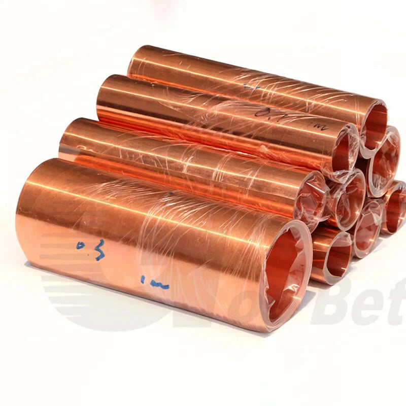 99.9% Pure Copper T2 Cu Metal Sheet Foil Plate Strip Band Thick 0.1mm-0.15mm