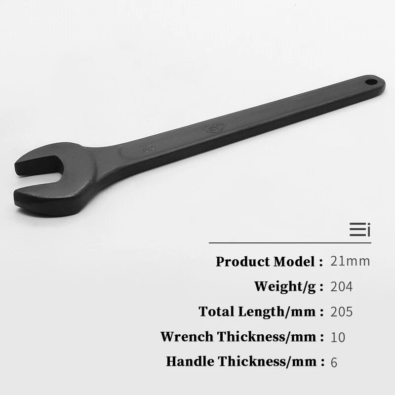 Black Heavy Duty Single Head Open End Wrenches Repair Spanner Workshop 14mm-50mm