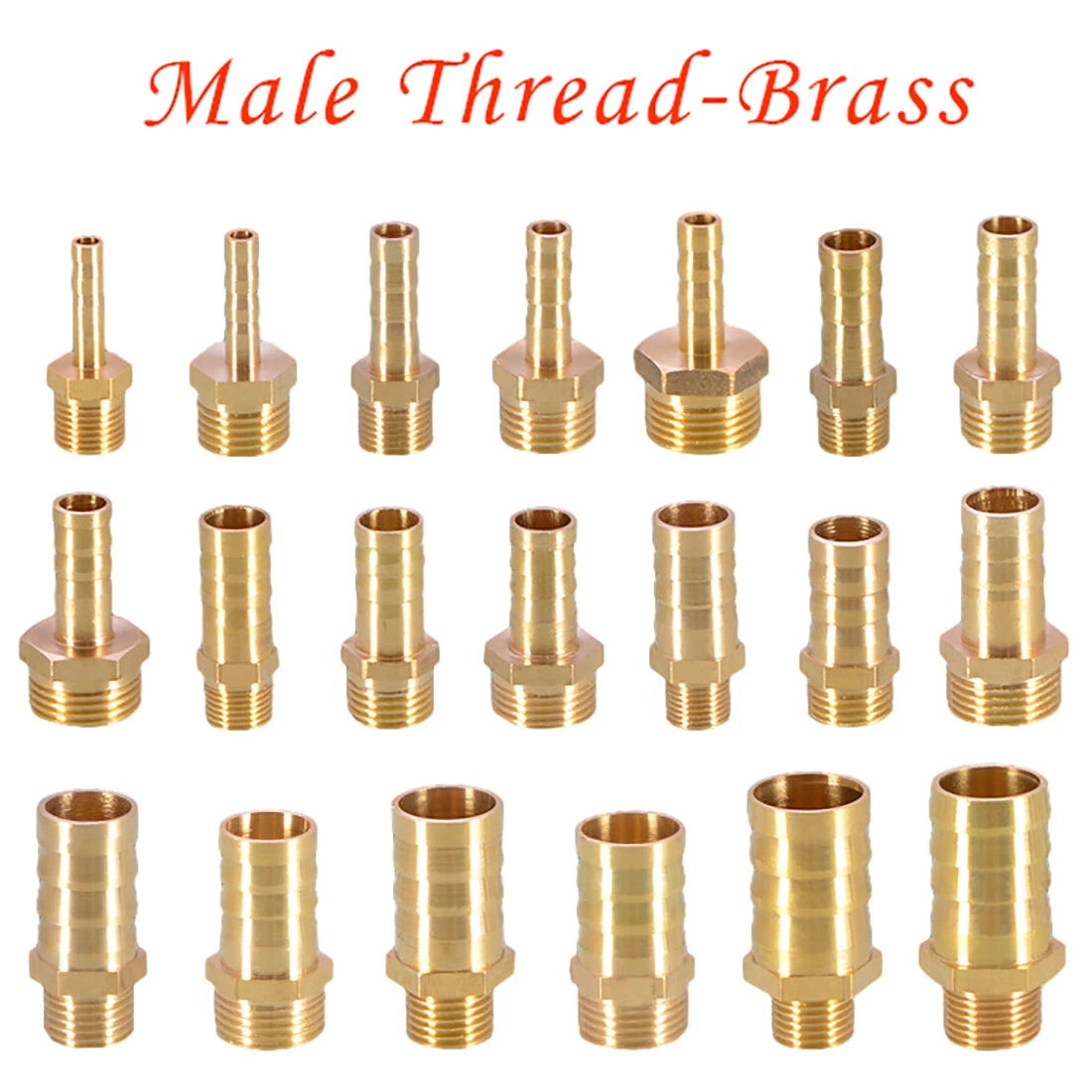 BSP Hose Barb Fittings — Brass & Stainless Steel, Male/Female Thread, Elbow, T, Y, Cross