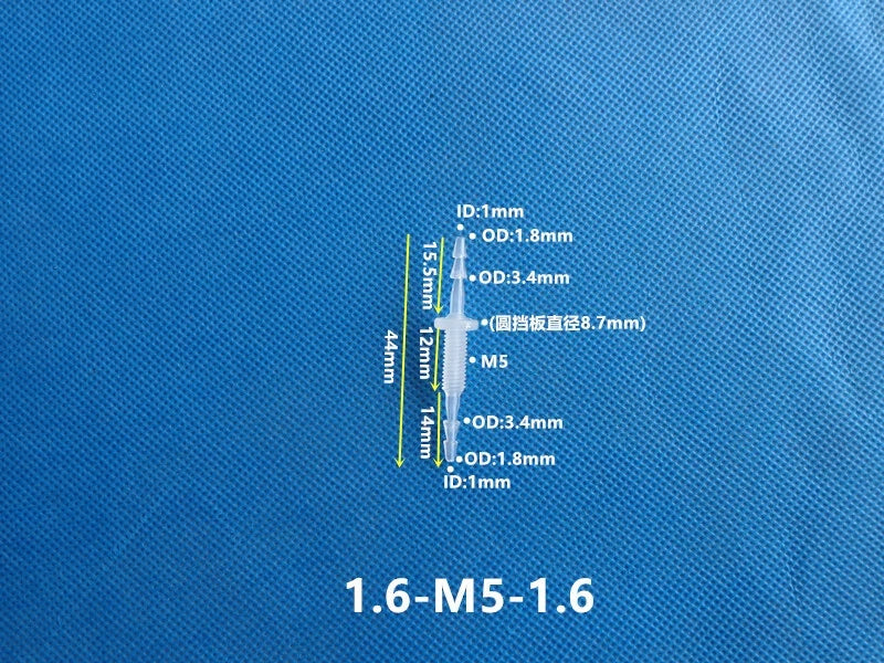 Plastic Barbed Bulkhead Fitting with Male Thread — Hose Tail Pipe Connector