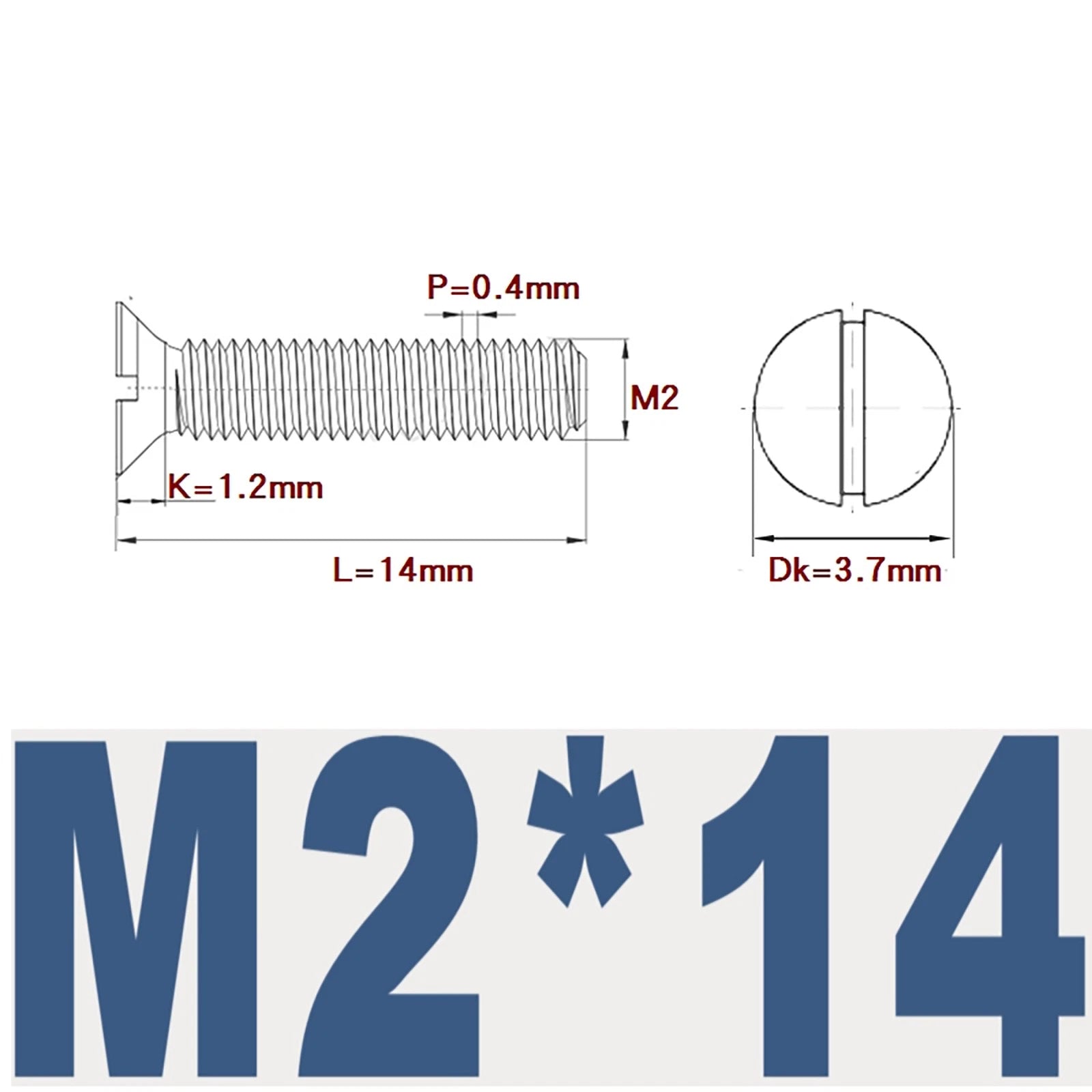 Countersunk Slotted Machine Screws M2–M8 | A2 Stainless Steel DIN 963