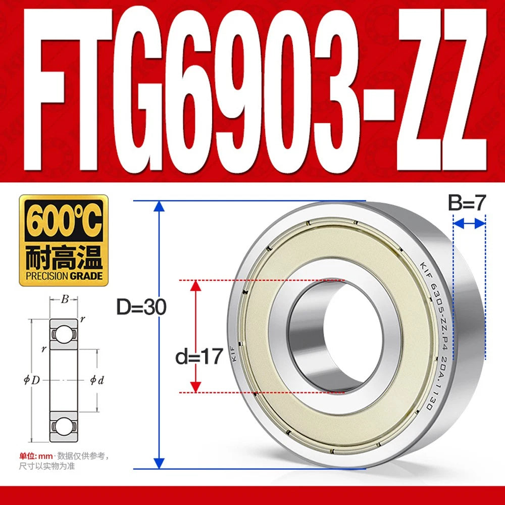 Deep Groove Ball Bearing Bearings Inner-Ø 10/12/15/17/20/25/30/35mm Various Size