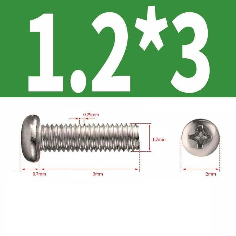 Phillips Pan Head Machine Screws M1.0–M6 | Nickel-Plated