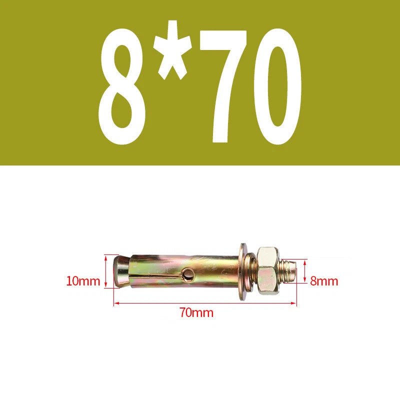 Hex Nut Expansion Sleeve Anchor Bolts — M6 to M20, Galvanized & Stainless Steel - HomeDIYer