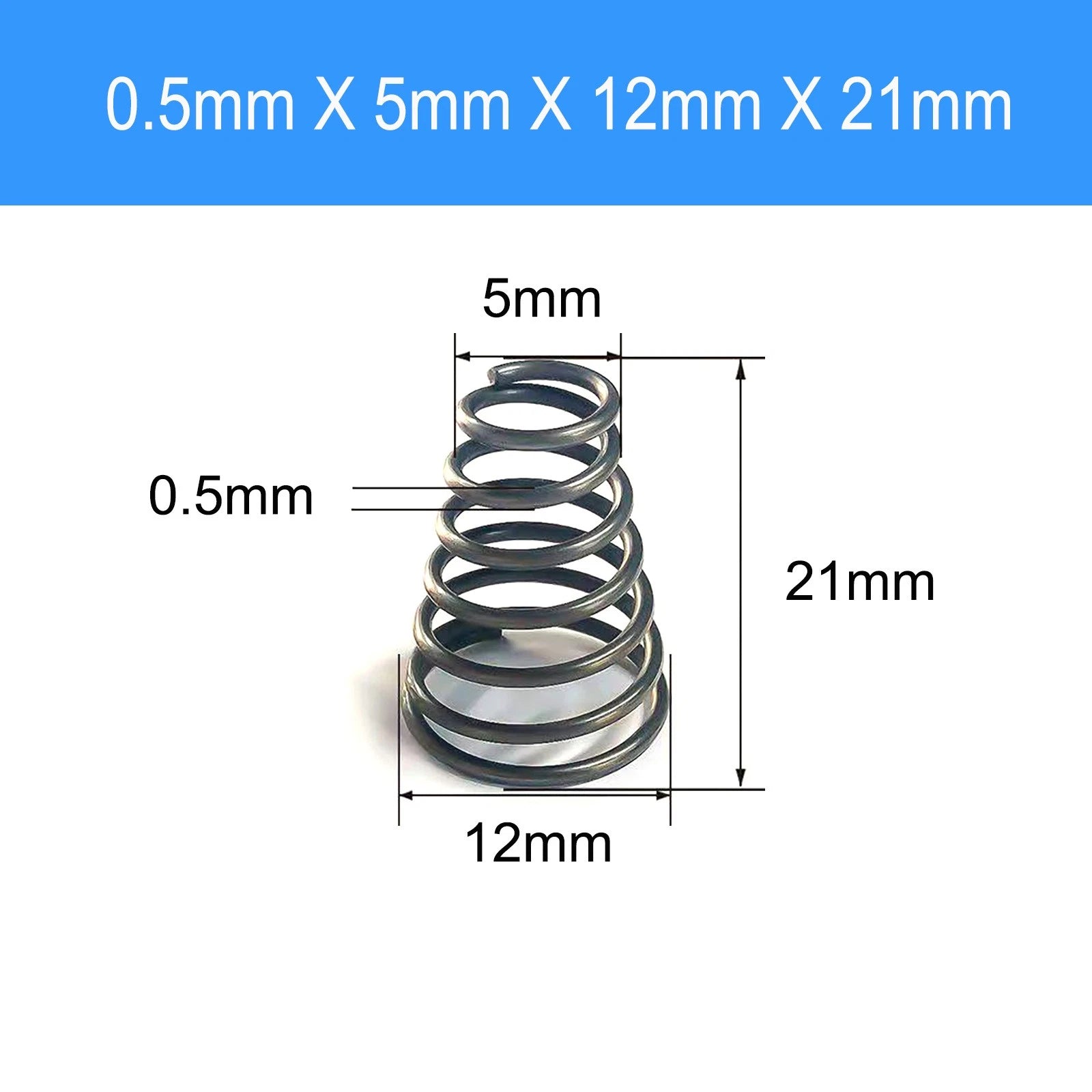 Conical Compression Spring Tapered Spring Steel Wire 0.2-3mm Heavy Duty Cone DIY