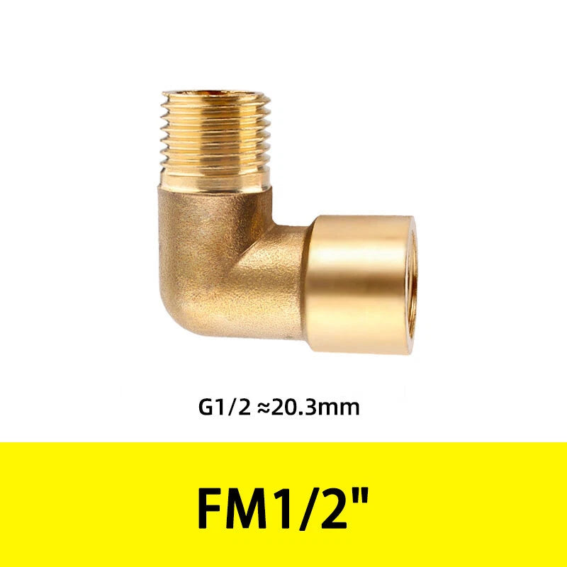 BSP Brass Tee Fitting – 90° Equal Tee Pipe Connector, Female & Male Thread, 1/8" to 1/2"