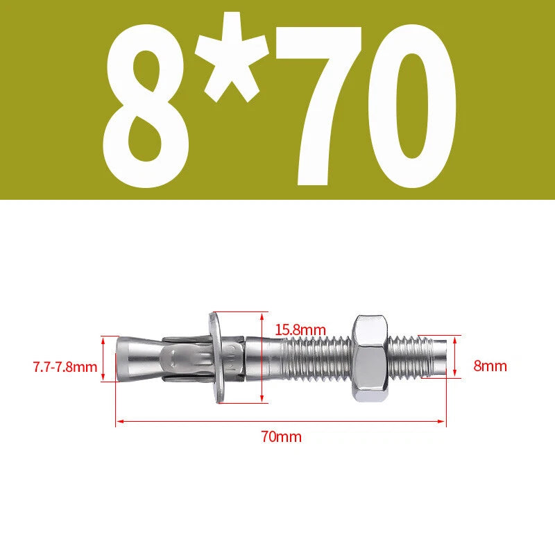 304 Stainless Steel Through Bolts Wall Expansion Anchor Bolts M6–M20