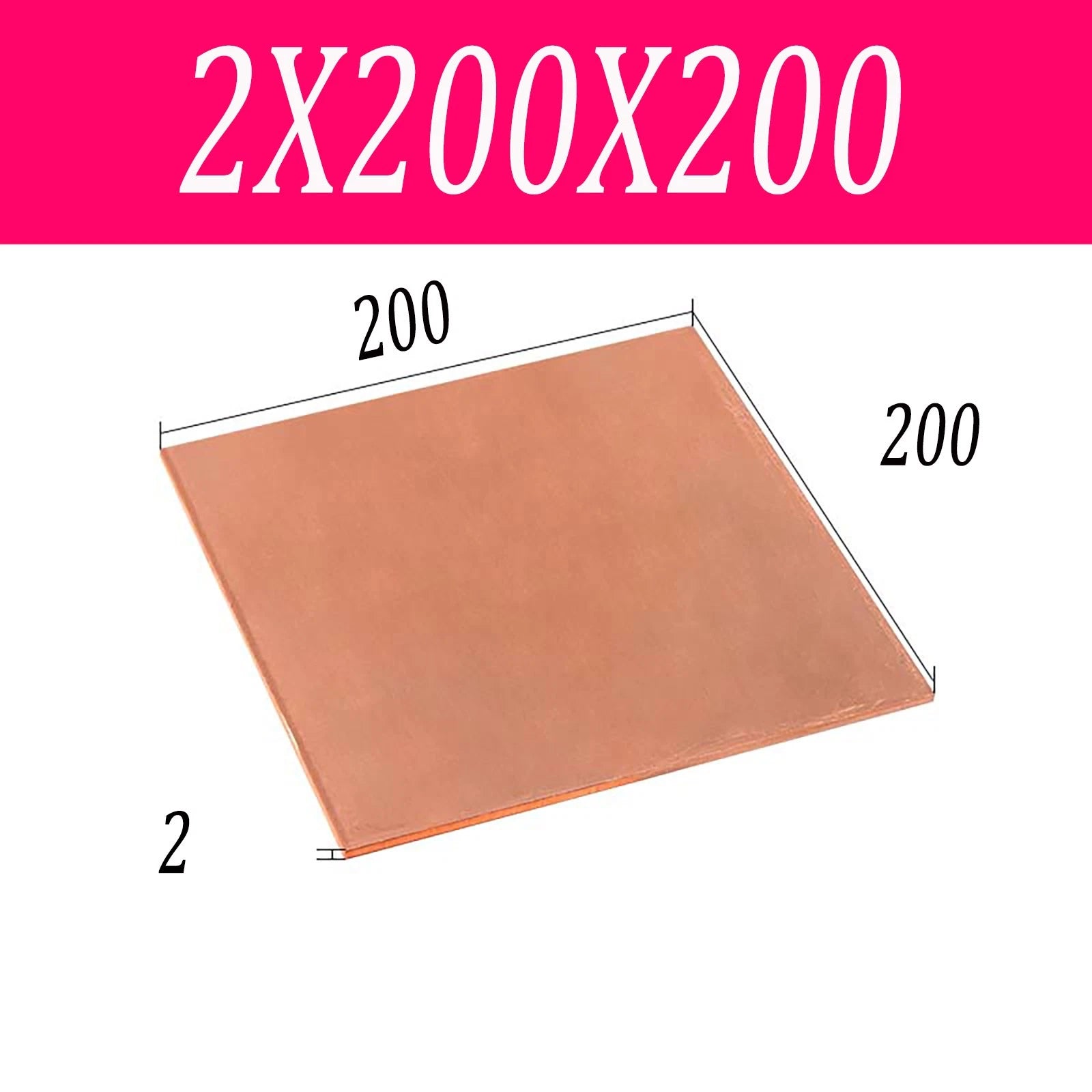Copper Sheet T2 99.9% Pure Cu Metal Sheet Flat Stock Plate Thick 0.5mm-10mm
