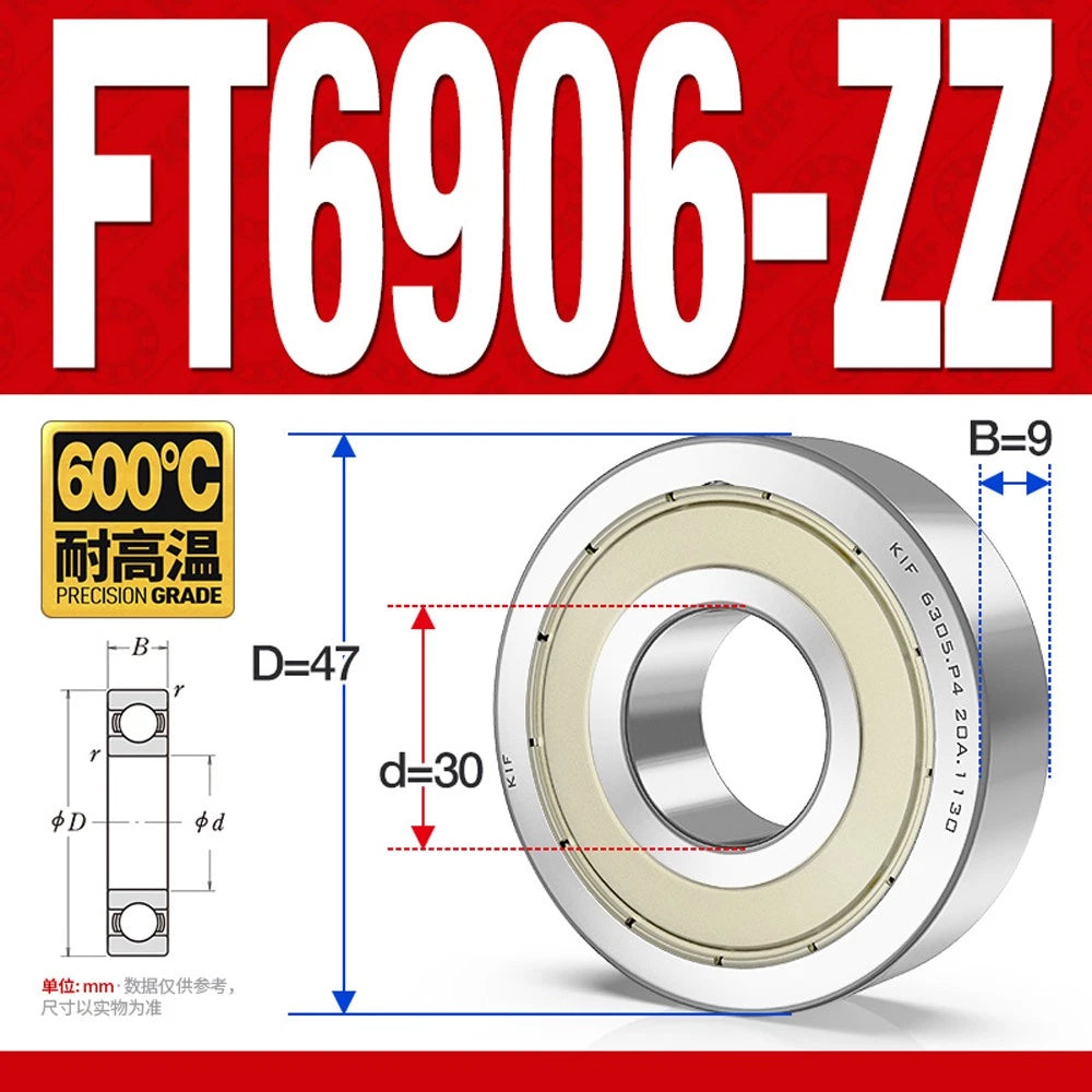 Deep Groove Ball Bearing Bearings Inner-Ø 10/12/15/17/20/25/30/35mm Various Size