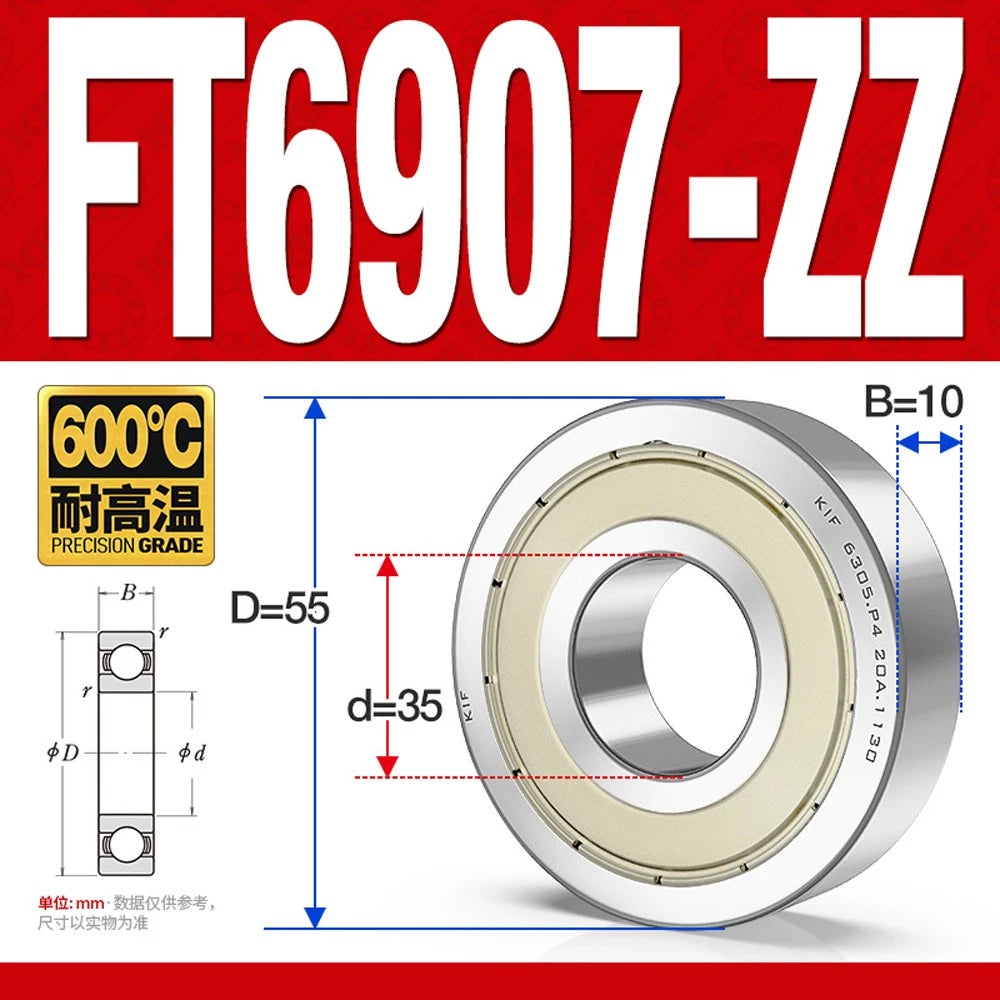Deep Groove Ball Bearing Bearings Inner-Ø 10/12/15/17/20/25/30/35mm Various Size