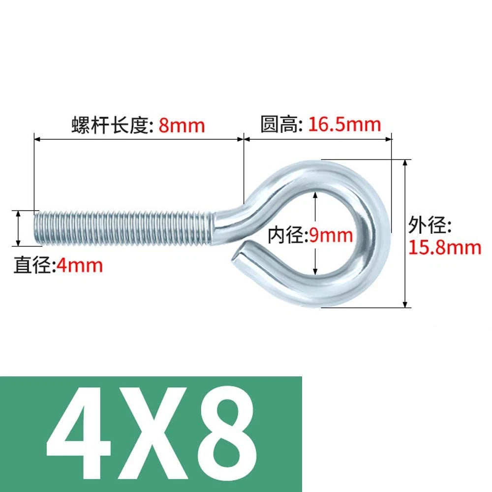 M3–M12 Galvanised Eye Screws | Metric Closed Eye Bolts & Threaded Ring Hooks
