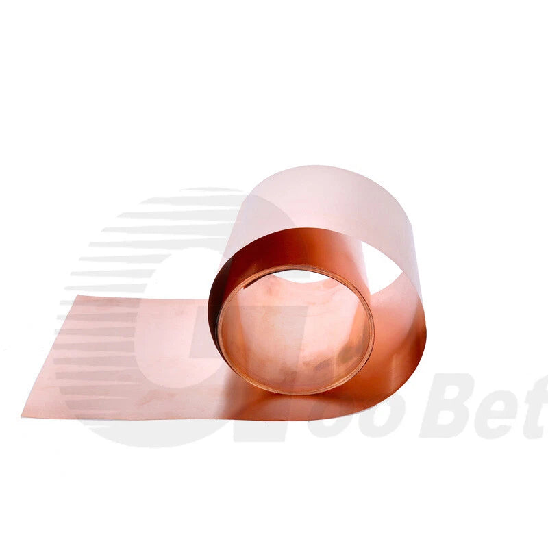 99.9% Pure Copper T2 Cu Metal Sheet Foil Plate Strip Band Thick 0.1mm-0.15mm