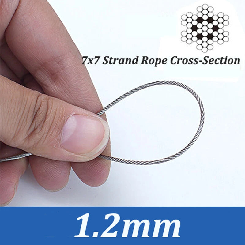 0.3mm 0.5mm 0.8mm 1mm 5mm 10mm 12mm 16mm 304 Steel Wire Rope Lifting Metal Cable