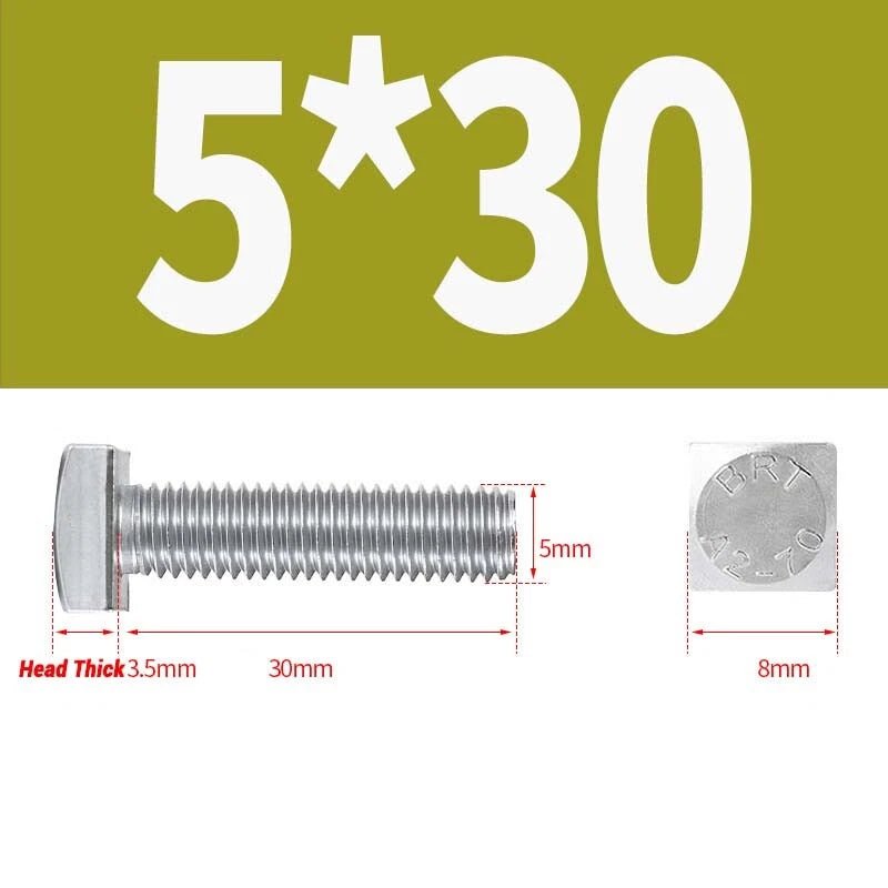 Square Head Bolts M4 M5 M6 M8 M10 M12 — A2 304 Stainless Steel, Multiple Lengths - HomeDIYer