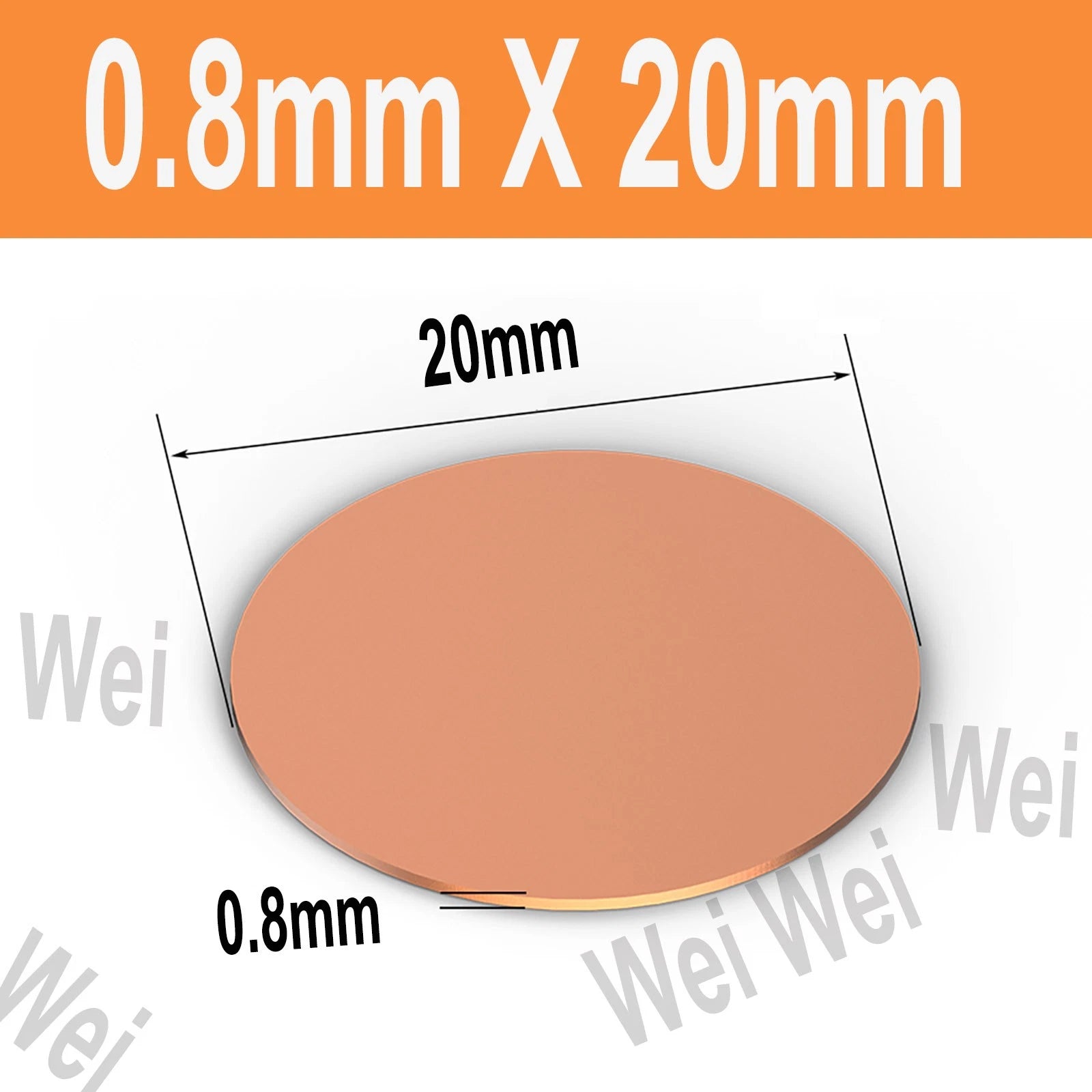 Solid Pure Copper Discs Blanks Round Plate Metal Sheet 0.5mm - 5mm Thick Cu 99.9