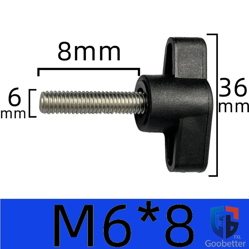 Male Wing Knob Bolt M5 M6 M8 Clamping Thumb Nut Z-handles Screws Stainless Steel