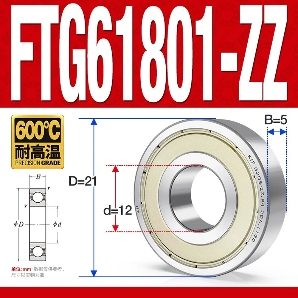 Deep Groove Ball Bearing Bearings Inner-Ø 10/12/15/17/20/25/30/35mm Various Size