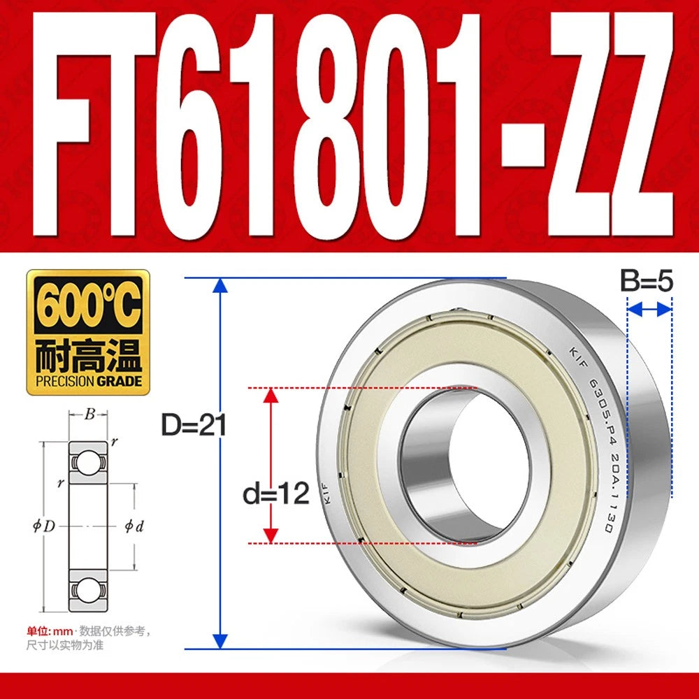 Deep Groove Ball Bearing Bearings Inner-Ø 10/12/15/17/20/25/30/35mm Various Size