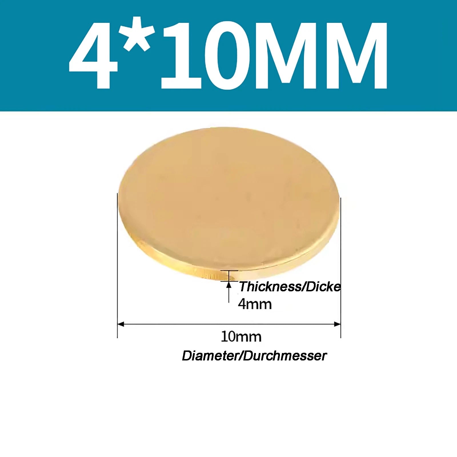 Solid Brass Discs Blanks Metal Round Sheets Thick 0.3mm - 6mm Dia 10mm - 180mm