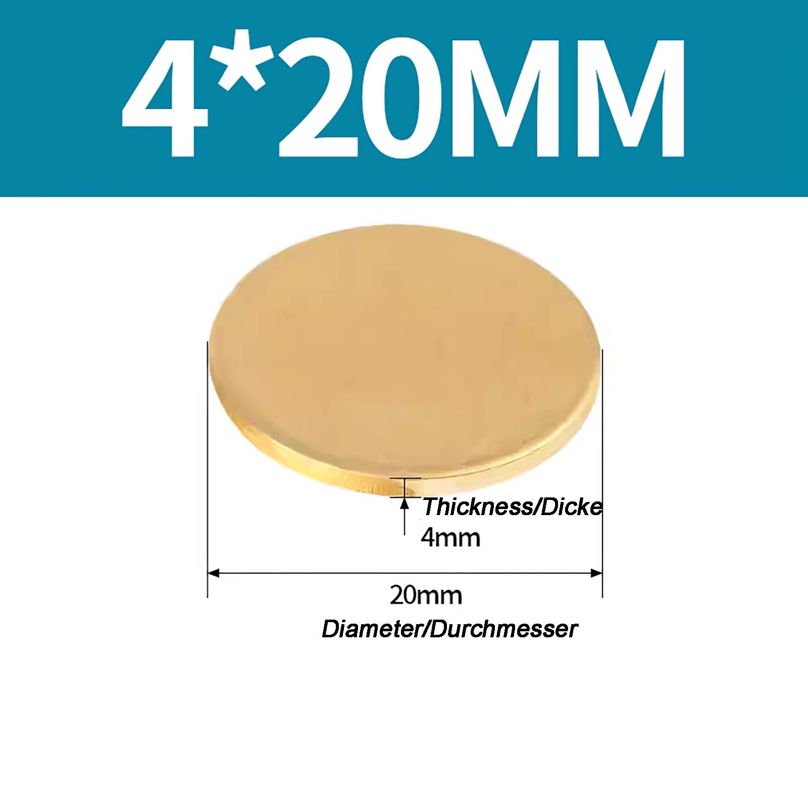 Solid Brass Discs Blanks Metal Round Sheets Thick 0.3mm - 6mm Dia 10mm - 180mm
