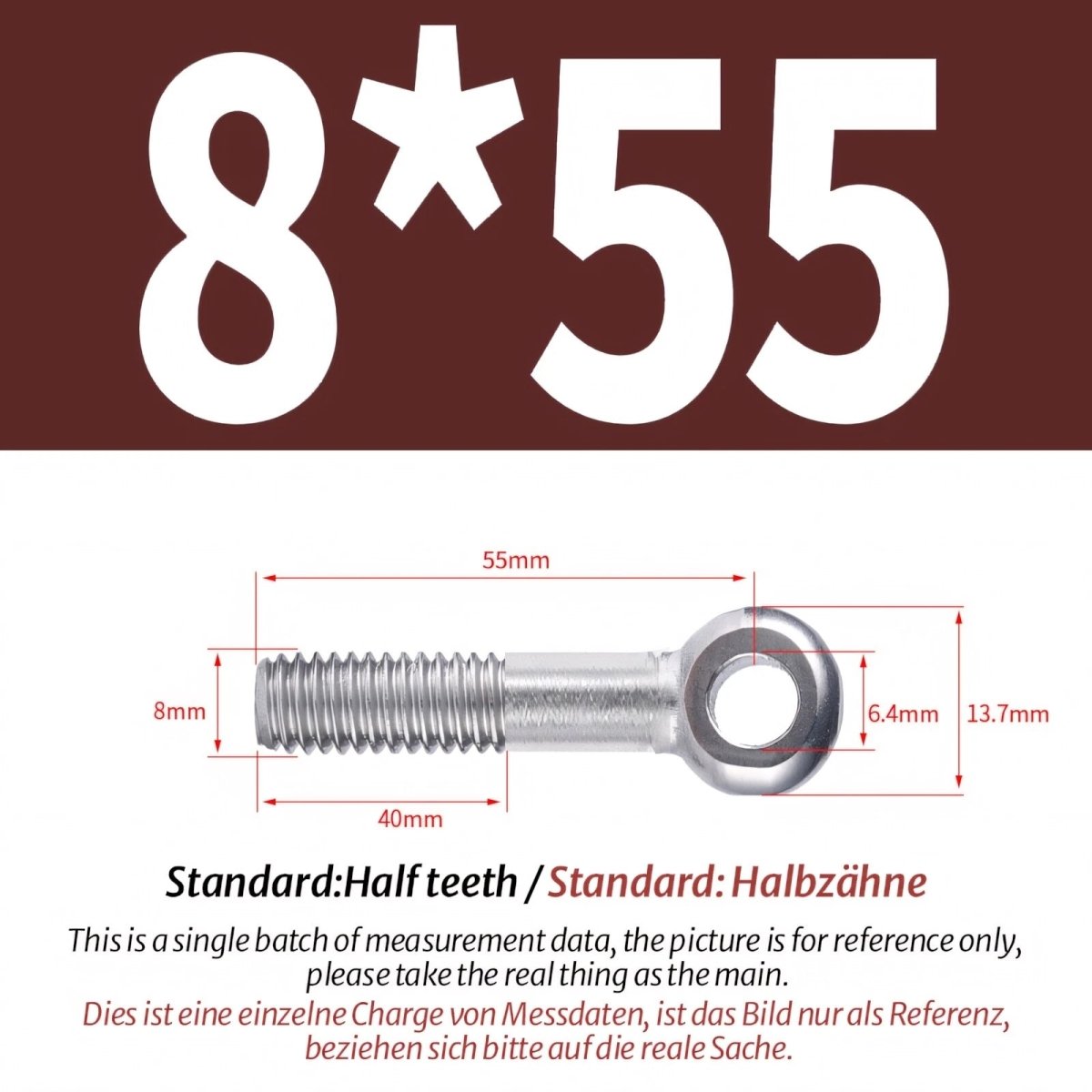 M8 M10 Stainless Steel Eye Bolts A2 — Threaded Ring Screws for Catenary Wire & Hanging - HomeDIYer