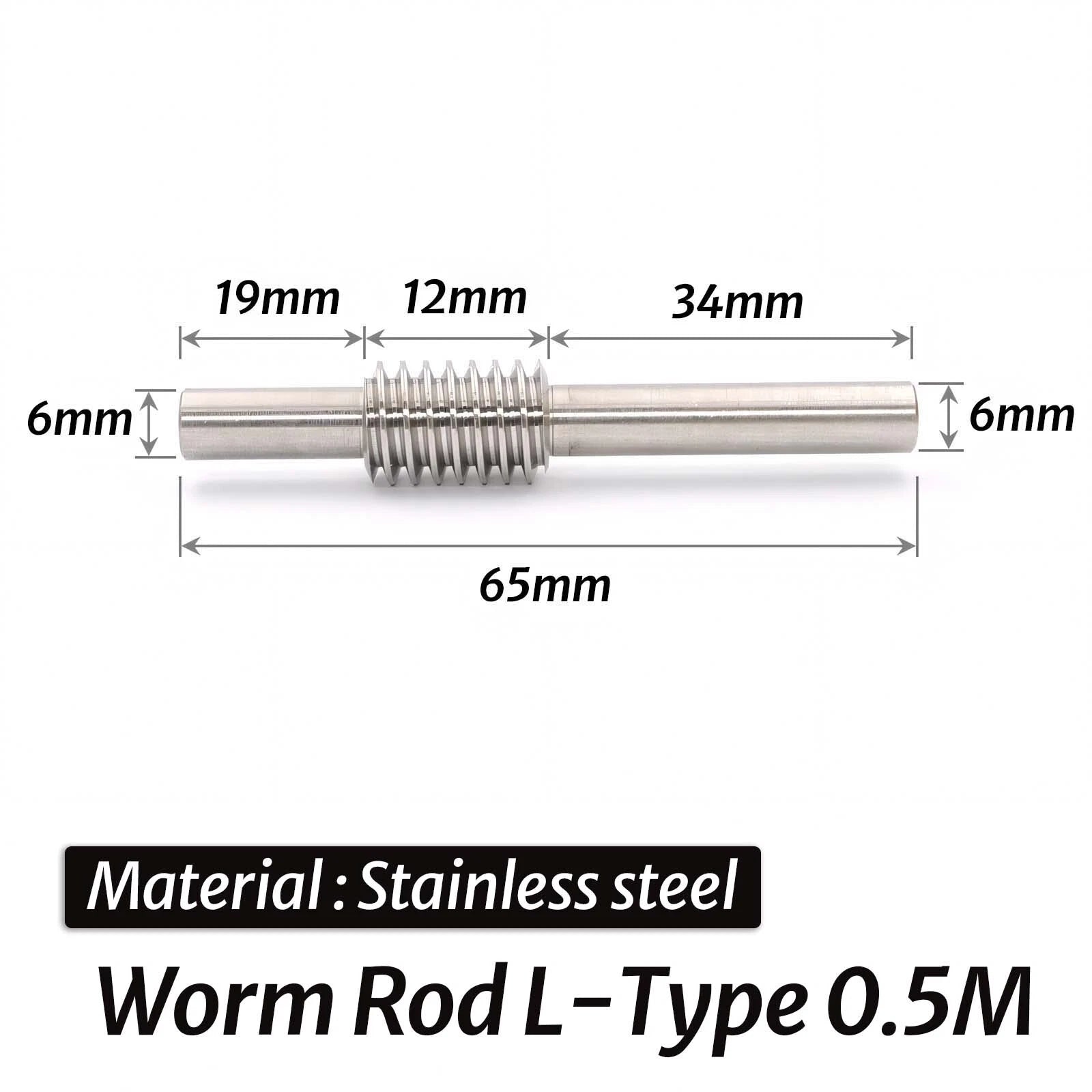 0.5/0.8/1/1.5 Module 20T to 60T Gear Copper Worm Wheel Gear & Worm Gear Shaft