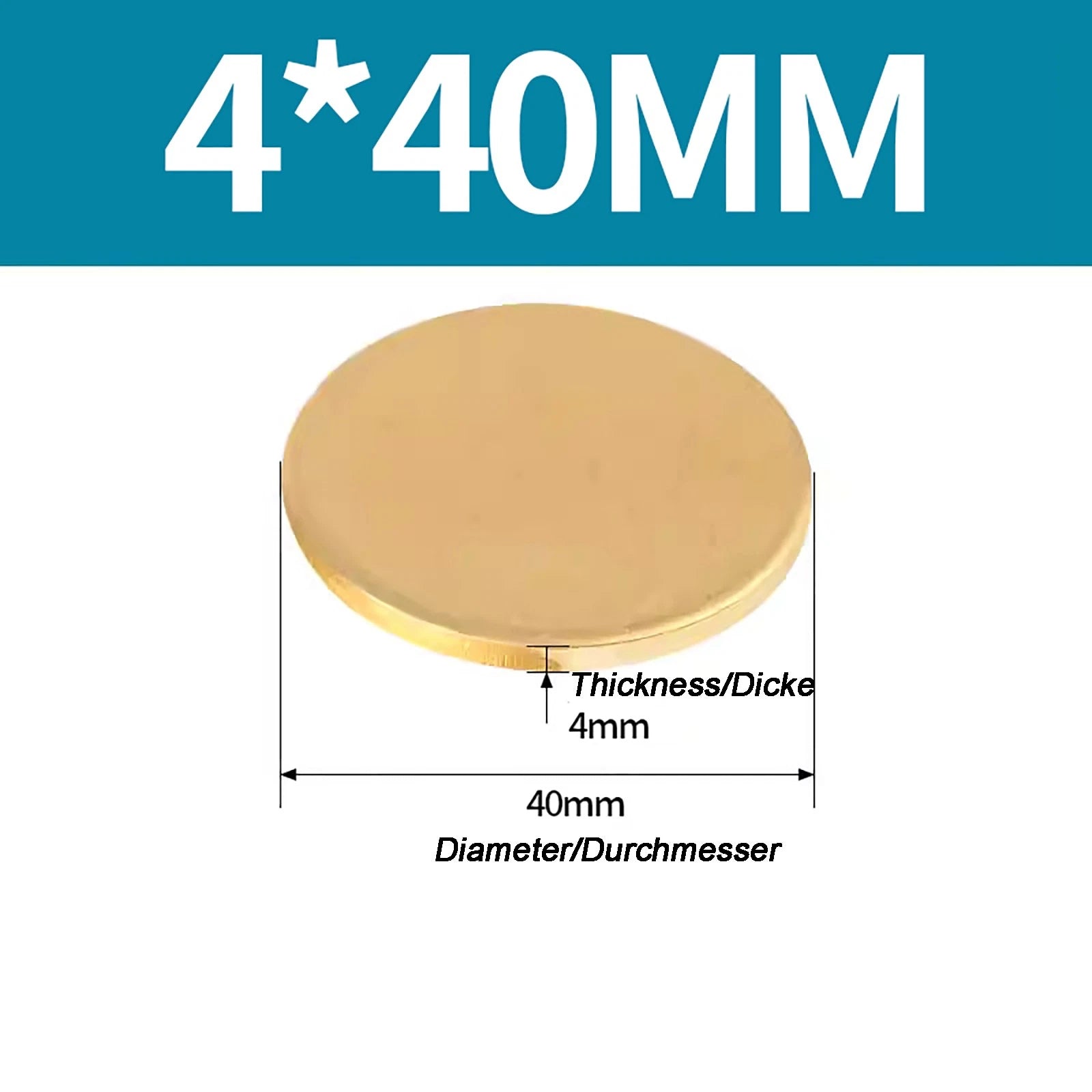 Solid Brass Discs Blanks Metal Round Sheets Thick 0.3mm - 6mm Dia 10mm - 180mm