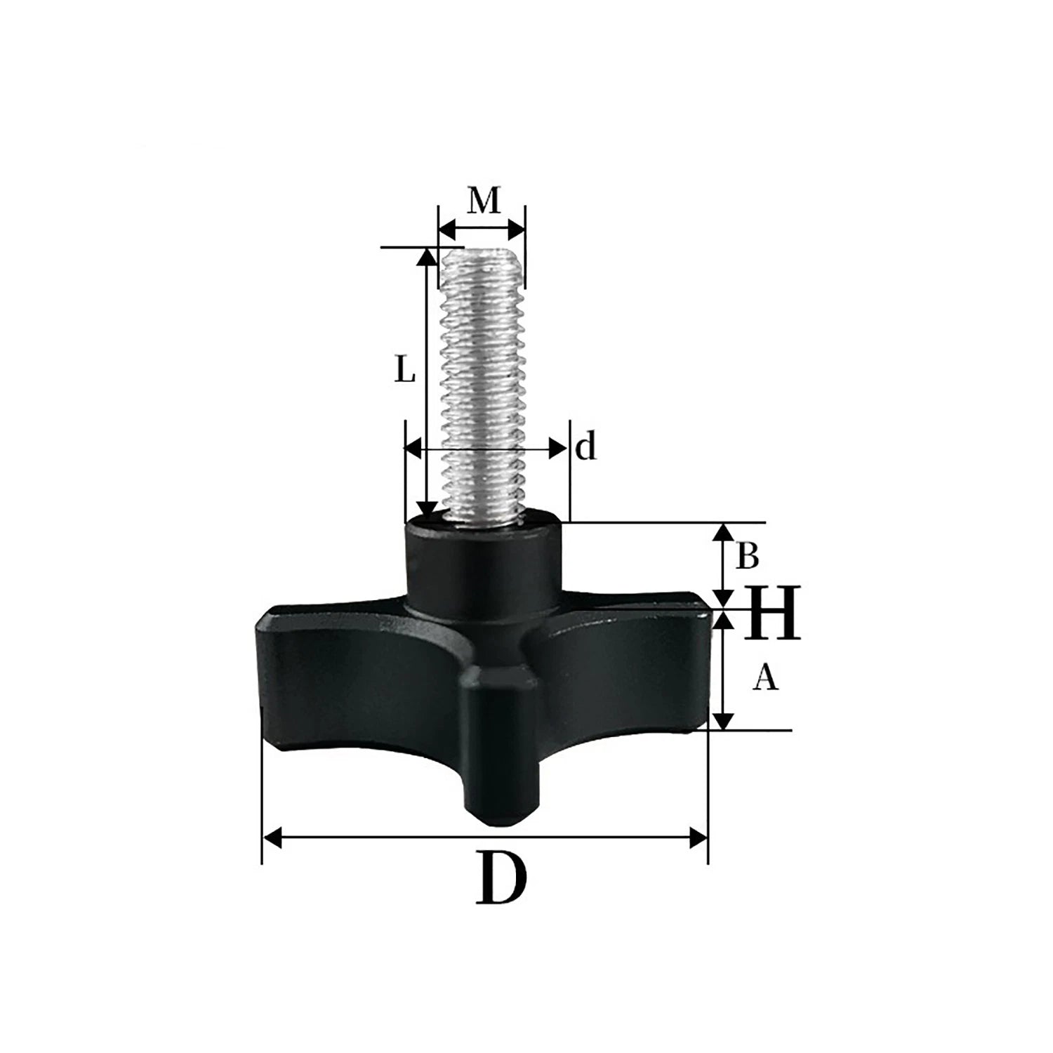M8 M10 Star Hand Knob Screws Bolt Aluminum Thumb Handle Clamping Machine Bolts